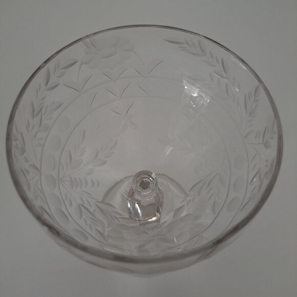 Rock Sharpe Anniversary Etched Crystal Tall Sherbet Glass - Picture 7 of 10